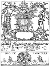 Trade label of the South Sea Company, 18th century (1894). Artist: Unknown