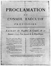 Proclamation of the order for the execution of Louis XVI of France, 1793 (1894). Artist: Unknown