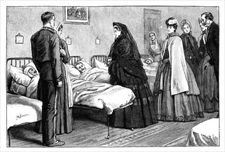 Visit of Queen Victoria to Netley Hospital, Hampshire, c1860s. Artist: Unknown