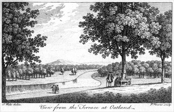'View from the Terrace at Oatland', 18th century.Artist: Francois Vivares