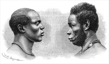 'Two men from French Guinea', c1850-1890.Artist: Emile Antoine Bayard