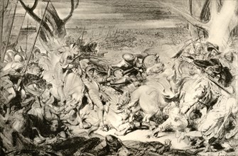 'La Bataille de Dreux', 1913. Artist: Eugène Delacroix
