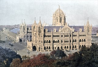 Victoria Terminus, Bombay, India, late 19th century. Artist: Unknown