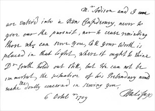 Extract of a letter from Lord Halifax to Dean Swift, with promises of promotion, 1709, (1840). Artist: Charles Montague