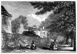 Upper Flask Tavern, Hampstead Heath, residence of George Steevens, 1840. Artist: Unknown