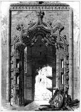 Door of the Imperfect Chapel, Monastery of Batalha, Portugal, 1886.Artist: Therond