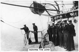 Heaving the lead, 1937. Artist: Unknown