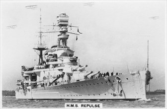 Battlecruiser HMS 'Repulse', 1937. Artist: Unknown