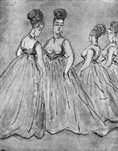 'Four Ladies', 19th century, (1930). Artist: Constantin Guys
