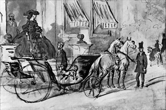 'Going for a Drive', 19th century, (1930).Artist: Constantin Guys