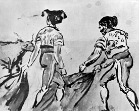 'The Bull Fight', 19th century, (1930).Artist: Constantin Guys