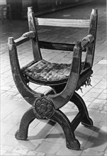 Mary Tudor's chair, Winchester Cathedral. Artist: Kerr