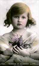 'Blossoms of Childhood No.3: Heather', early 20th century.Artist: J Beagles & Co
