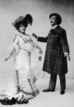 Ada Blanche and JR Hale in a scene from The Medal and the Maid, 1909. Artist: Unknown