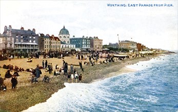 East Parade from the pier, Worthing, Sussex, early 20th century. Artist: Unknown