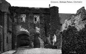 Entrance to the Bishop's Palace, Chichester, Sussex, early 20th century. Artist: Unknown
