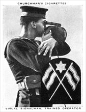 Visual Signalman, Trained Operator, 1937.Artist: WA & AC Churchman