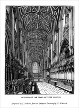 Interior of the choir of York Minster, c1830-1860 (1843). Artist: J Jackson