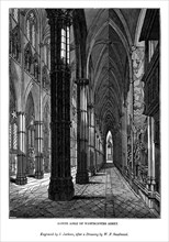 North aisle of Westminster Abbey, 1843. Artist: J Jackson