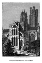 North west view of Ely Cathedral, 1843. Artist: J Jackson