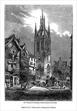 St Nicholas Church, Newcastle-Upon-Tyne, 1843. Artist: J Jackson
