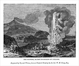 'The Geysers, or Hot Fountains of Iceland', 1843. Artist: Sly and Wilson