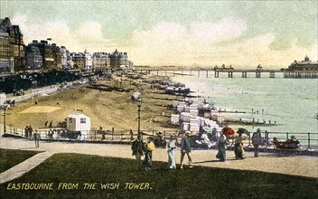 Eastbourne from the Wish Tower, Sussex, early 20th century. Artist: Unknown