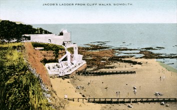 Jacob's Ladder, as seen from Cliff Walks, Sidmouth, Devon, early 20th century. Artist: Unknown