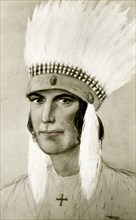 Portrait of an American Indian, 20th century. Artist: Unknown