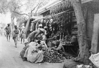 Shisha shop, Howshera, 1917. Artist: Unknown