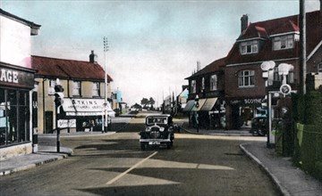 The Square, Braunton, Devon, early 20th century. Artist: Unknown