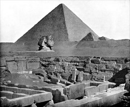 The Pyramids and Sphinx, Egypt, 1893.Artist: John L Stoddard