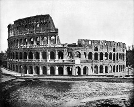 Exterior of the Colosseum, Rome, 1893.Artist: John L Stoddard