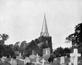 'Churchyard of Stoke-Pogis, England', 1893.Artist: John L Stoddard