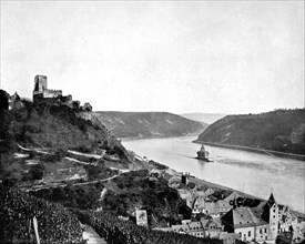 The Rhine, Gutenfels, and the Pfalz, Germany, 1893.Artist: John L Stoddard