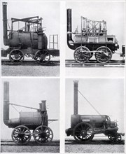 Early locomotives, 19th century, (c1920). Artist: Unknown