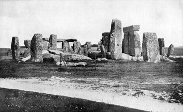 Stonehenge after restoration, c1920. Artist: Unknown
