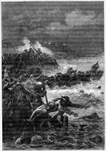 Battle of Quiberon, 1898. Artist: Barbant