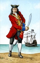 John 'Calico Jack' Rackham, (1680-1720), English Pirate Captain.Artist: Karen Humpage