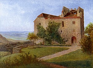 Habsburg Castle, near Aargau, Switzerland, 1902-1903. Creator: J Lange.