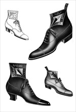 Boot illustrations, 1908-1909. Artist: Unknown