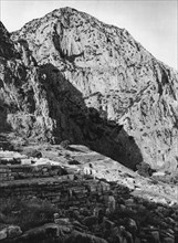 Delphi and the Phaedriades on Mount Parnassus, Greece, 1937.Artist: Martin Hurlimann