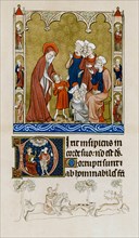 Christ being found by his mother in the temple disputing with doctors, c1310-1320. Artist: Unknown