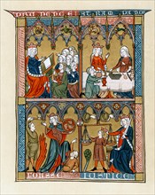 Prudence, Temperance, Fortitude and Justice, 1290-1300. Artist: Unknown