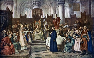 'Jan Hus Before the Council of Constance', 1415 (1926).Artist: Vaclav Brozik