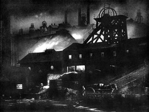 A mining centre, 1926.Artist: Edgar & Winifred Ward