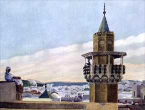 'The Muezzin in his Minaret calling the Faithful to Prayer', 1926. Artist: Unknown