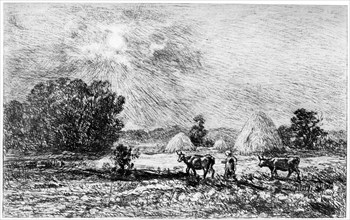 'Clair de Lune a Valmondois', 1840-1875 (1924). Artist: Charles François Daubigny