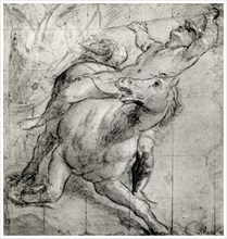 'Horseman Falling', c1565, (1937). Artist: Titian