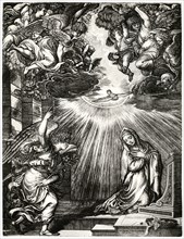 'Annunciation', 16th century, (1937). Artist: Giovanni Jacopo Caraglio